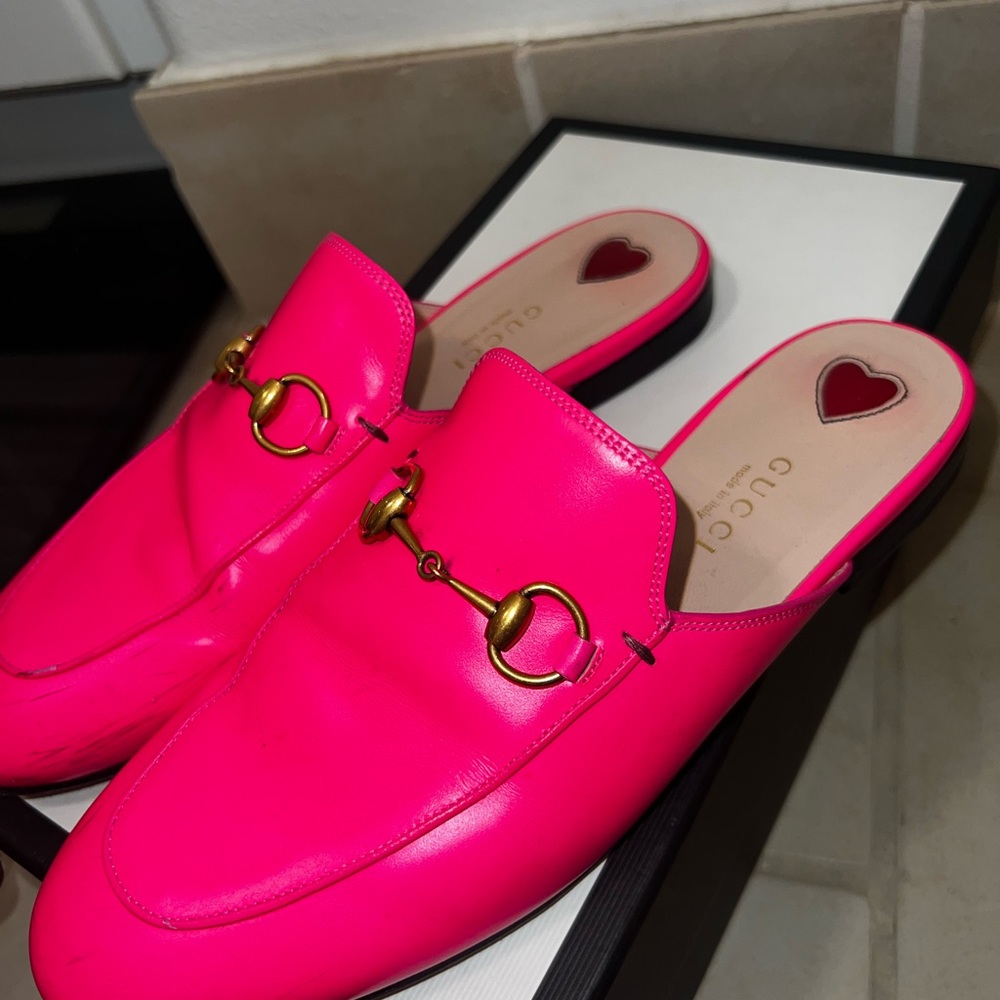 Pink Gucci slides